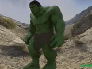 the hulk rigged and animated 3D Model