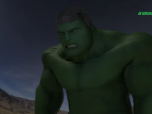 the hulk rigged and animated 3D Model
