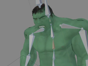 the hulk rigged and animated 3D Model