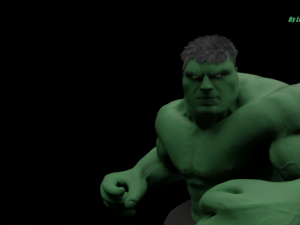 the hulk rigged and animated 3D Model