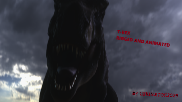 tyrannosaurus rex jurassic park inspired rigged-animated 3Dモデル .c4d .max .obj .3ds .fbx .stl .blend 