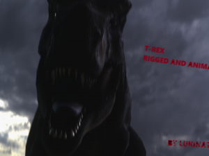 tyrannosaurus rex jurassic park inspired rigged-animated 3D Model