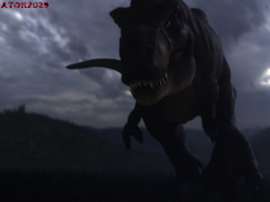 tyrannosaurus rex jurassic park inspired rigged-animated 3Dモデル