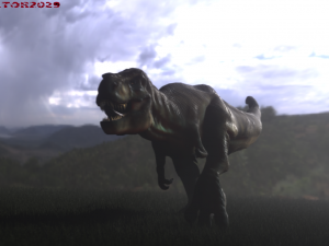 tyrannosaurus rex jurassic park inspired rigged-animated 3Dモデル