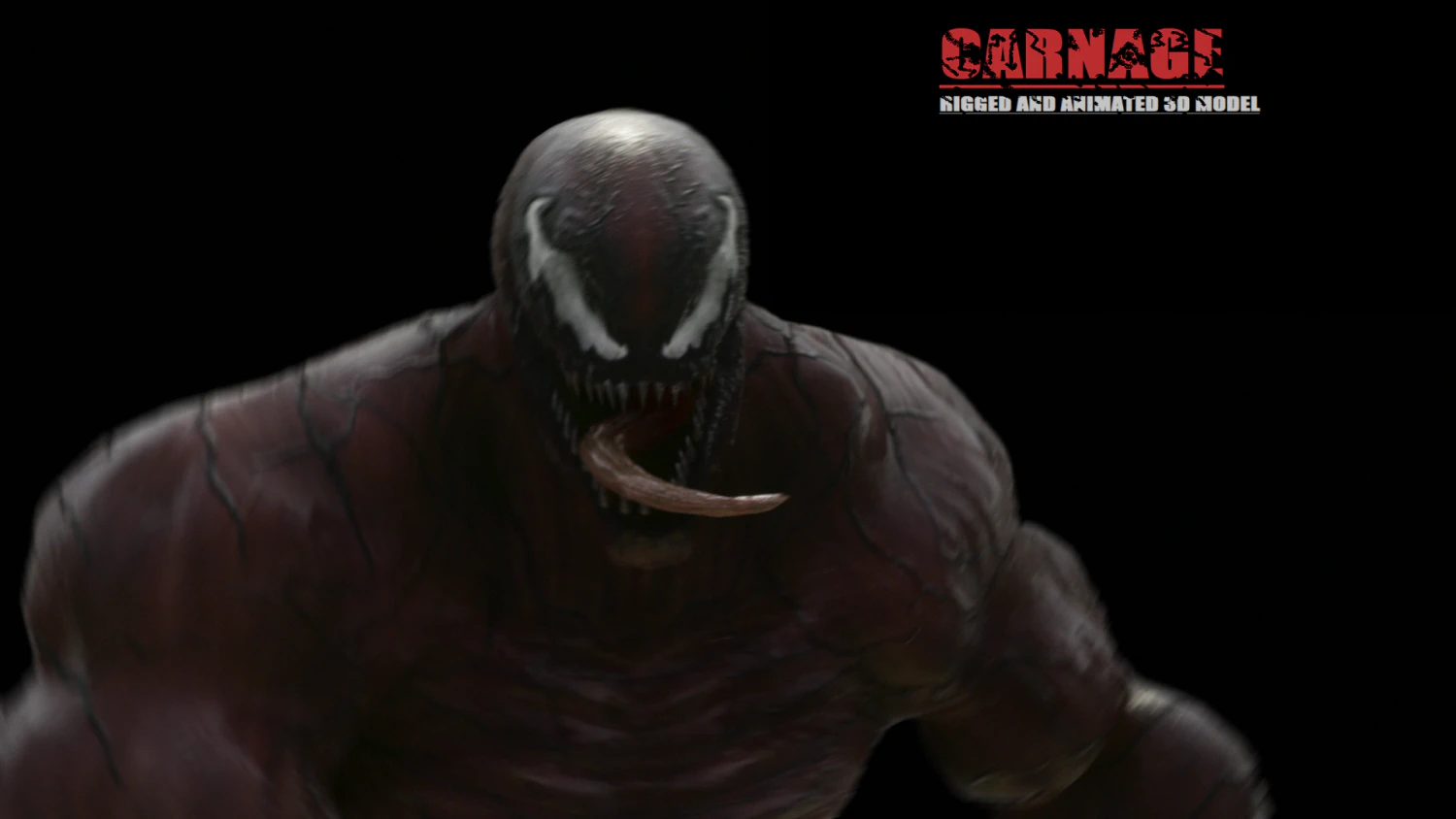 carnage rigged and animated 3D Model .c4d .max .obj .3ds .fbx .stl .blend 