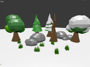 packsnownaturelowpolly Model 3D