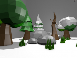 packsnownaturelowpolly Modelo 3D