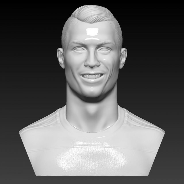 cristiano ronaldo -juventus- 3d bust stl files 3D 打印模型 .c4d .max .obj .3ds .fbx .stl .blend 