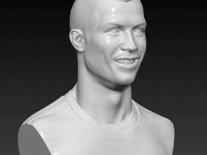 cristiano ronaldo -juventus- 3d bust stl files 3D 打印模型