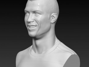 cristiano ronaldo -juventus- 3d bust stl files 3D 打印模型