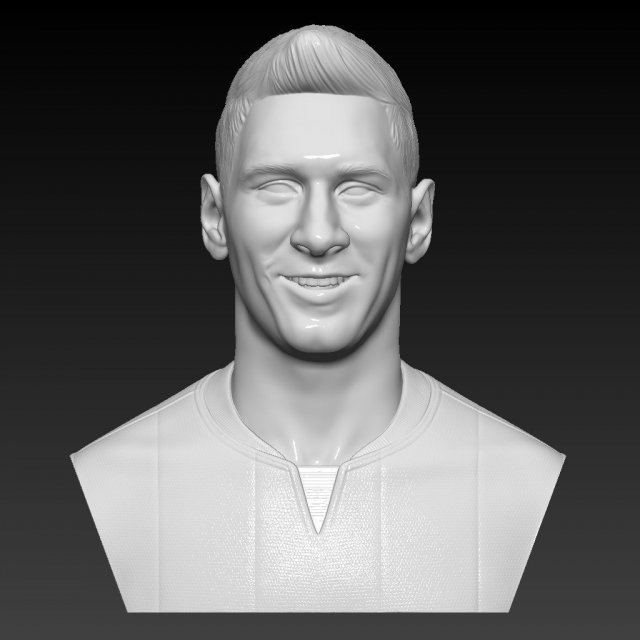 lionel messi -fc barcelona- 3d bust- print ready stl file 3D Принт Модель .c4d .max .obj .3ds .fbx .stl .blend 