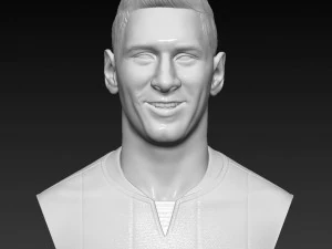 lionel messi -fc barcelone- buste 3d- fichier stl pr&ecirc;t &agrave; imprimer Modèles 3D en vedette