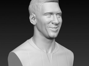 lionel messi -fc barcelona- 3d bust- print ready stl file 3D Принт Модель