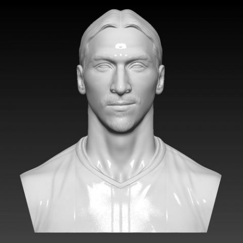 zlatan ibrahimovic player bust 3d print ready stl file 3D 프린트 모델 .c4d .max .obj .3ds .fbx .stl .blend 