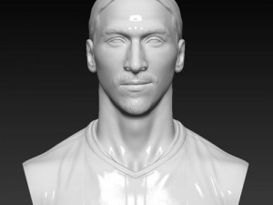zlatan ibrahimovic player bust 3d print ready stl file 3D Print Model