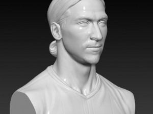 zlatan ibrahimovic player bust 3d print ready stl file 3D 프린트 모델