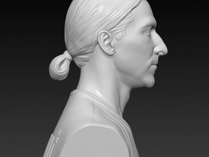 zlatan ibrahimovic player bust 3d print ready stl file 3D 프린트 모델