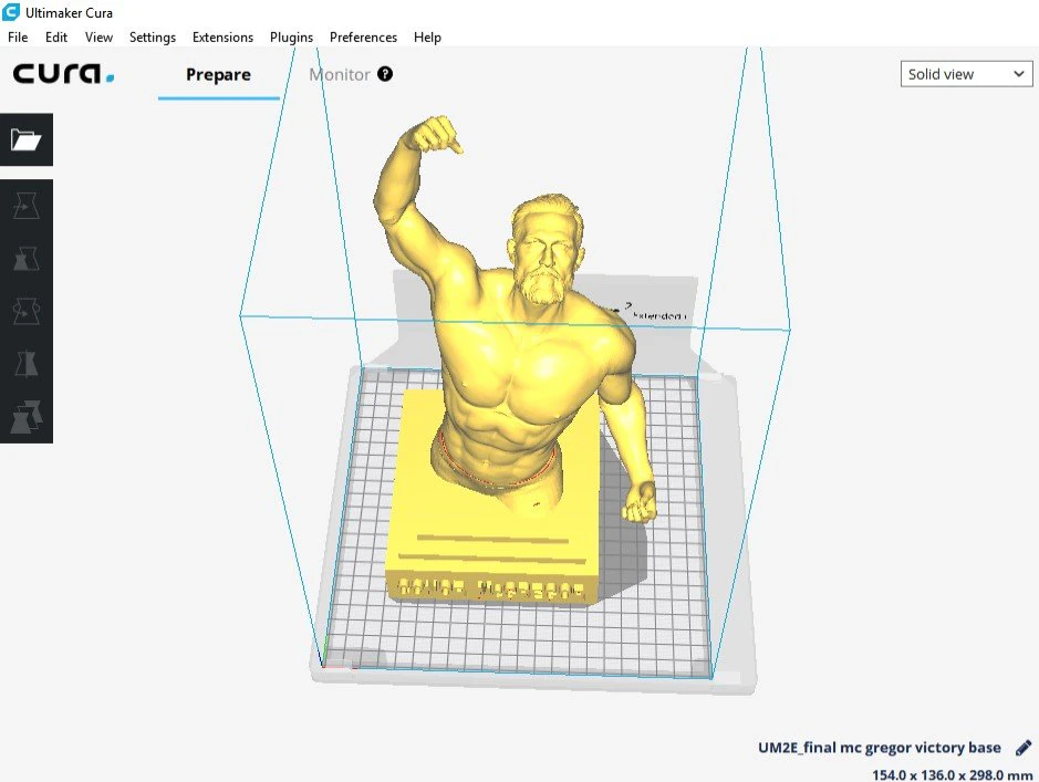 conor mcgregor victory sculpture 3d print ready stl file 3D Print Model .c4d .max .obj .3ds .fbx .stl .blend