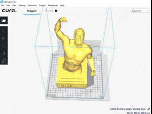 Conor McGregor Siegesskulptur 3D druckfertige STL-Datei 3D Druckmodell