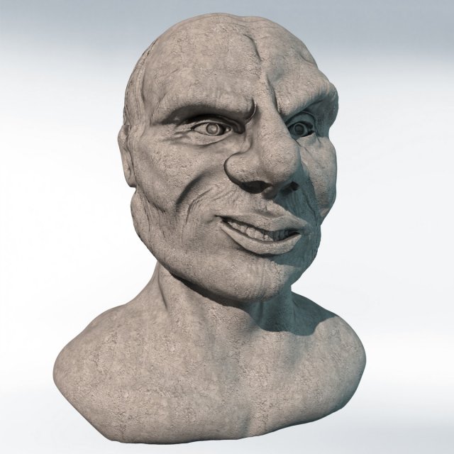 old man bust 3D Model .c4d .max .obj .3ds .fbx .stl .blend 