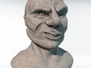 old man bust 3D मॉडल