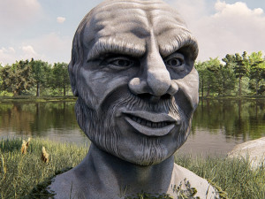 old man bust 3D Model