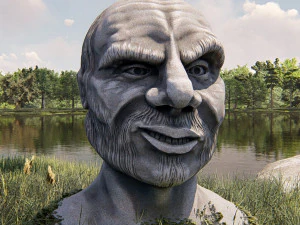 노인 흉상 3D 모델