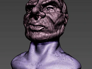 노인 흉상 3D 모델