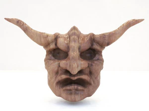 लकड़ी का राक्षस सिर 3D मॉडल