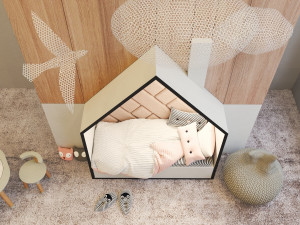 Bed and table for children 3D Модель