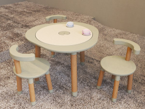 Bed and table for children 3D Модель