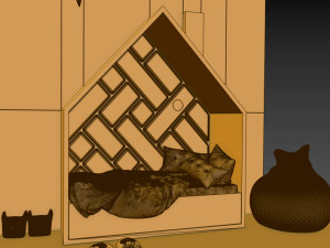 Bed and table for children 3D Модель