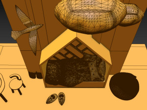 Bed and table for children 3D Модель