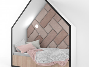 bed house for children 3D 모델