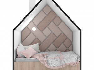 bed house for children Modèle 3D