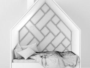 bed house for children Modèle 3D