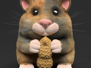 hamster toy with peanut 3D Model