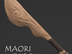 maori wooden - wahaika 3D 모델