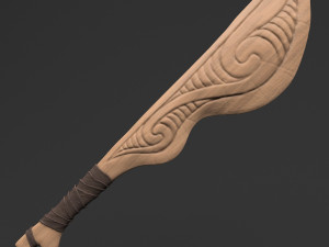 maori wooden - wahaika 3D 模型
