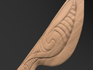 maori wooden - wahaika 3D 模型