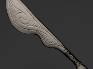 maori wooden - wahaika 3D 模型