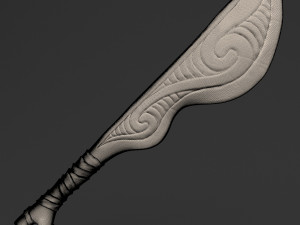maori wooden - wahaika 3D 模型