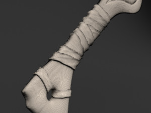 maori wooden - wahaika 3D 模型