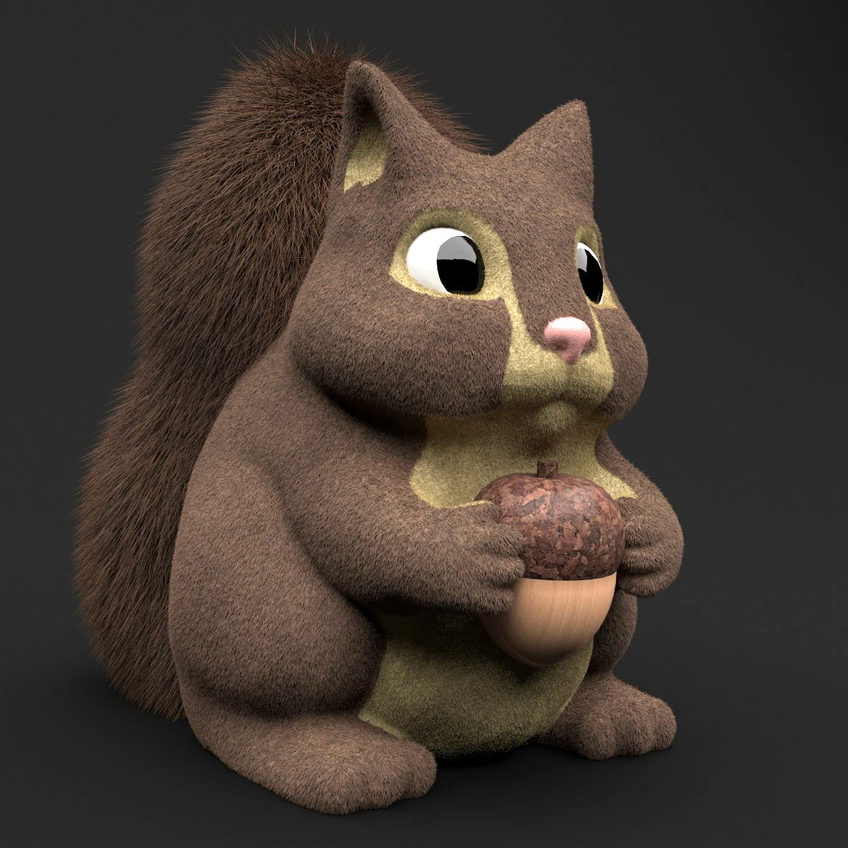 toy squirrel with acorn 3D Model .c4d .max .obj .3ds .fbx .stl .blend