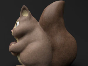 toy squirrel with acorn 3D Model