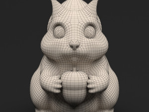 toy squirrel with acorn 3D 模型