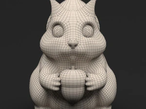 toy squirrel with acorn 3D Model