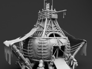 fantasy crab-like house 3D मॉडल