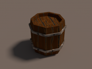 wooden barrel 3D 模型
