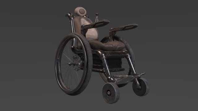 wheelchair 3D-Modell .c4d .max .obj .3ds .fbx .stl .blend 